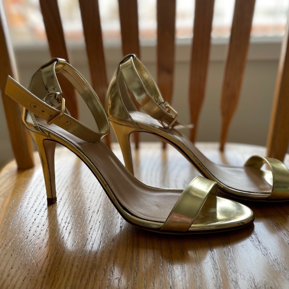 J.Crew Riley Gold Strappy Sandal - Picture 2 of 8